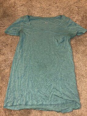 Mossimo Light Turquoise Blue Short Sleeve Tee Shirt